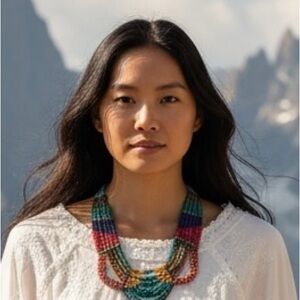 Colorful Beaded necklace handcrafted reflective of Nepal style